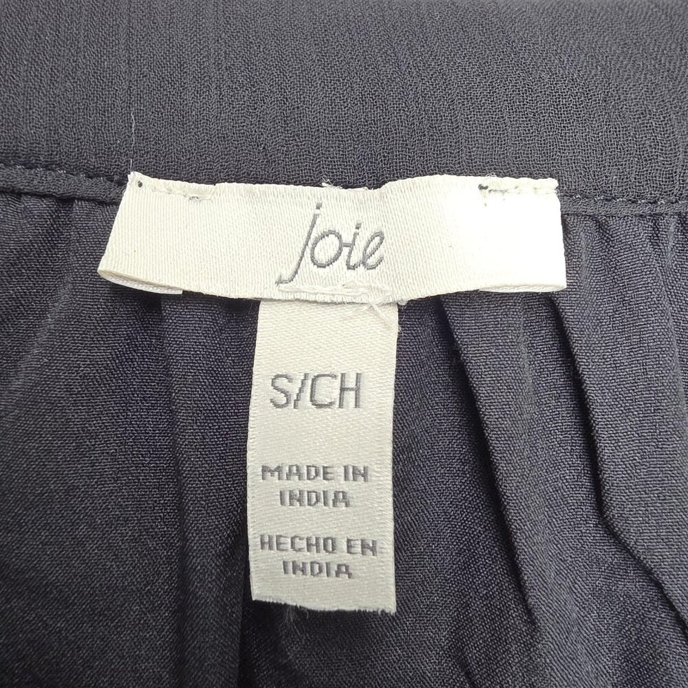 Joie Dress Womens Small Black Caviar Sheer Chiffon Long Sleeve Lined Tunic Mini - Picture 6 of 13